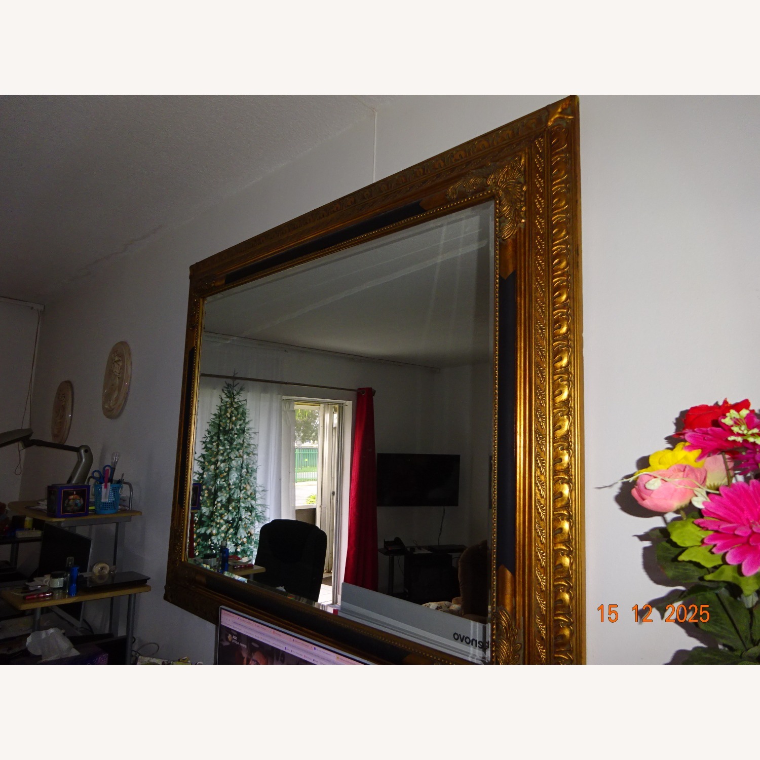 Vintage/Antique Finds Gold Wall Mirror - image-2