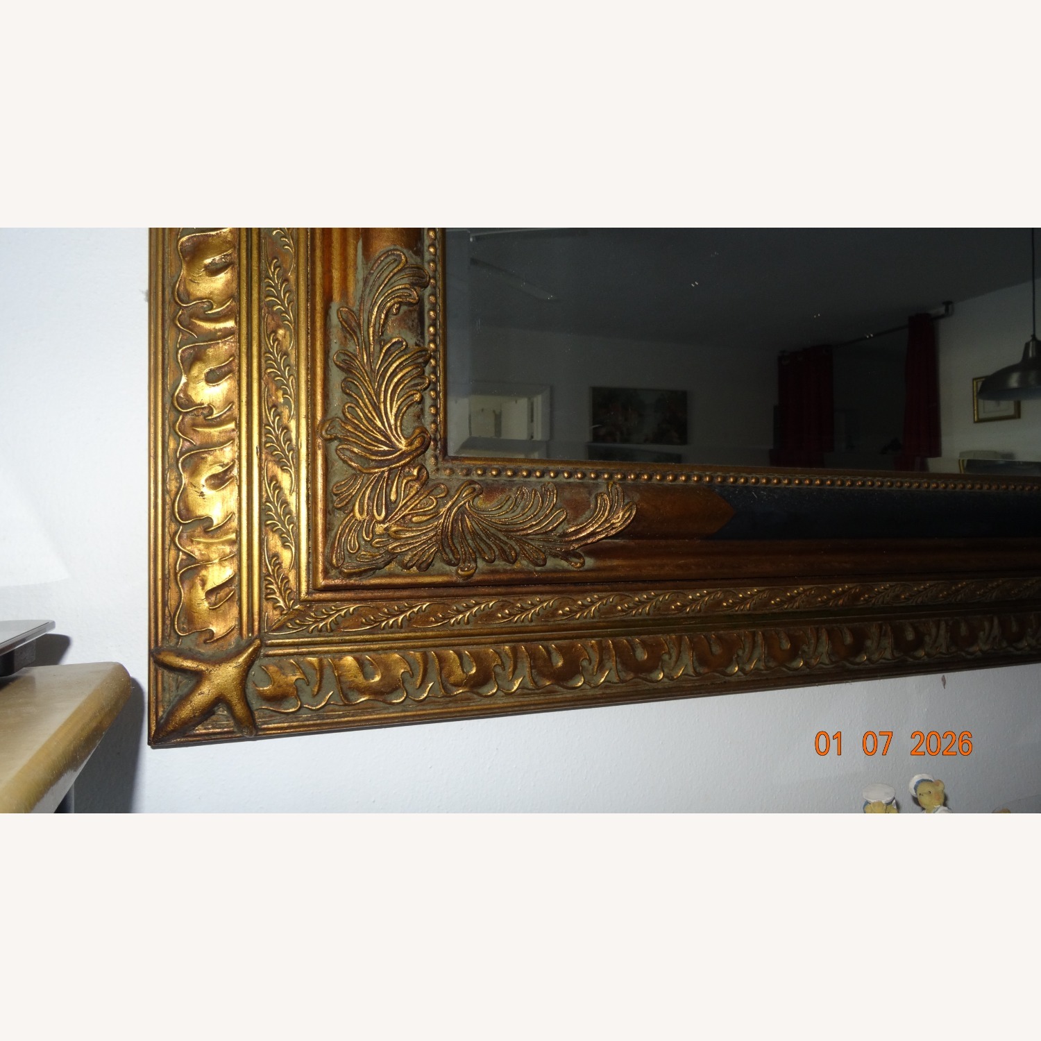 Vintage/Antique Finds Gold Wall Mirror - image-6