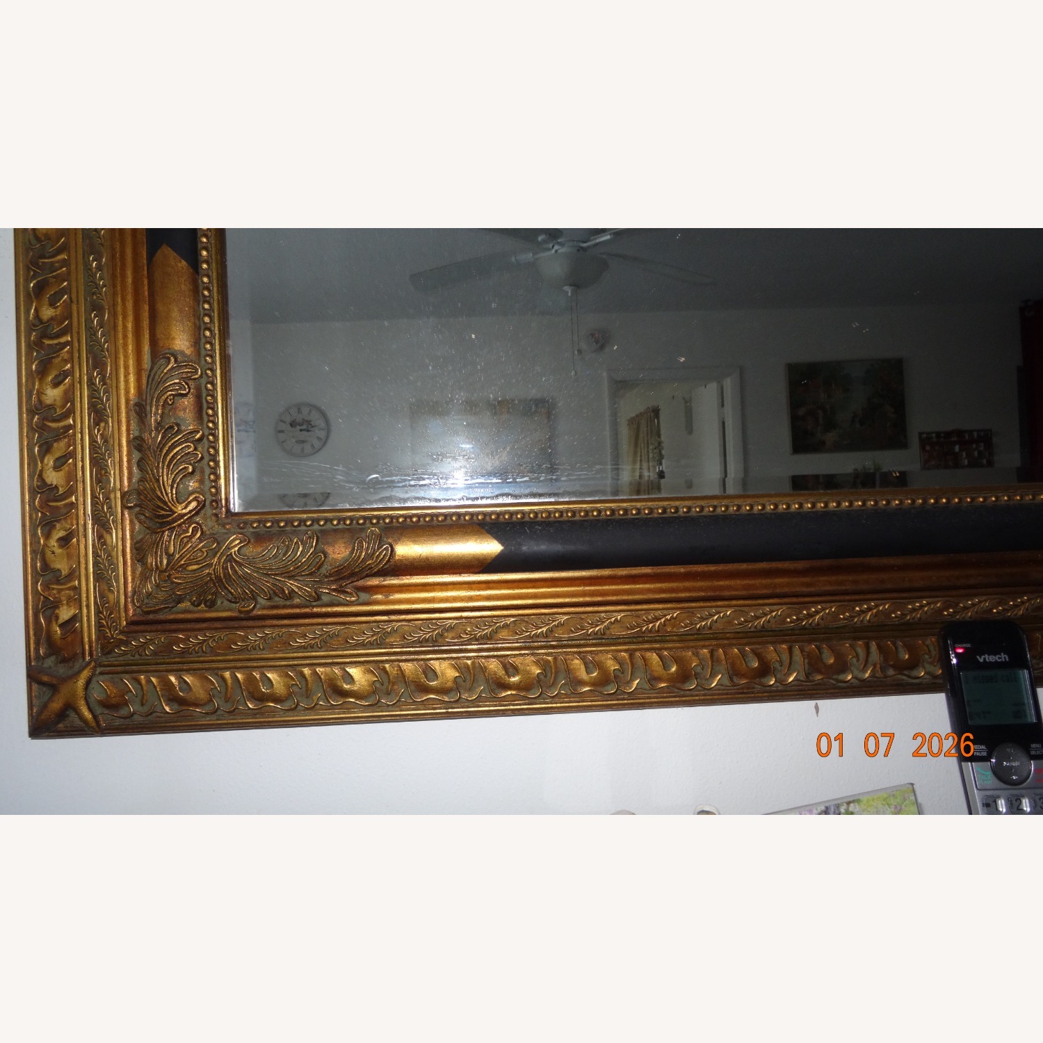Vintage/Antique Finds Gold Wall Mirror - image-7