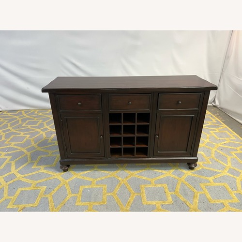 Used Pottery Barn Montego Modular Bar Buffet in Cherry for sale on AptDeco
