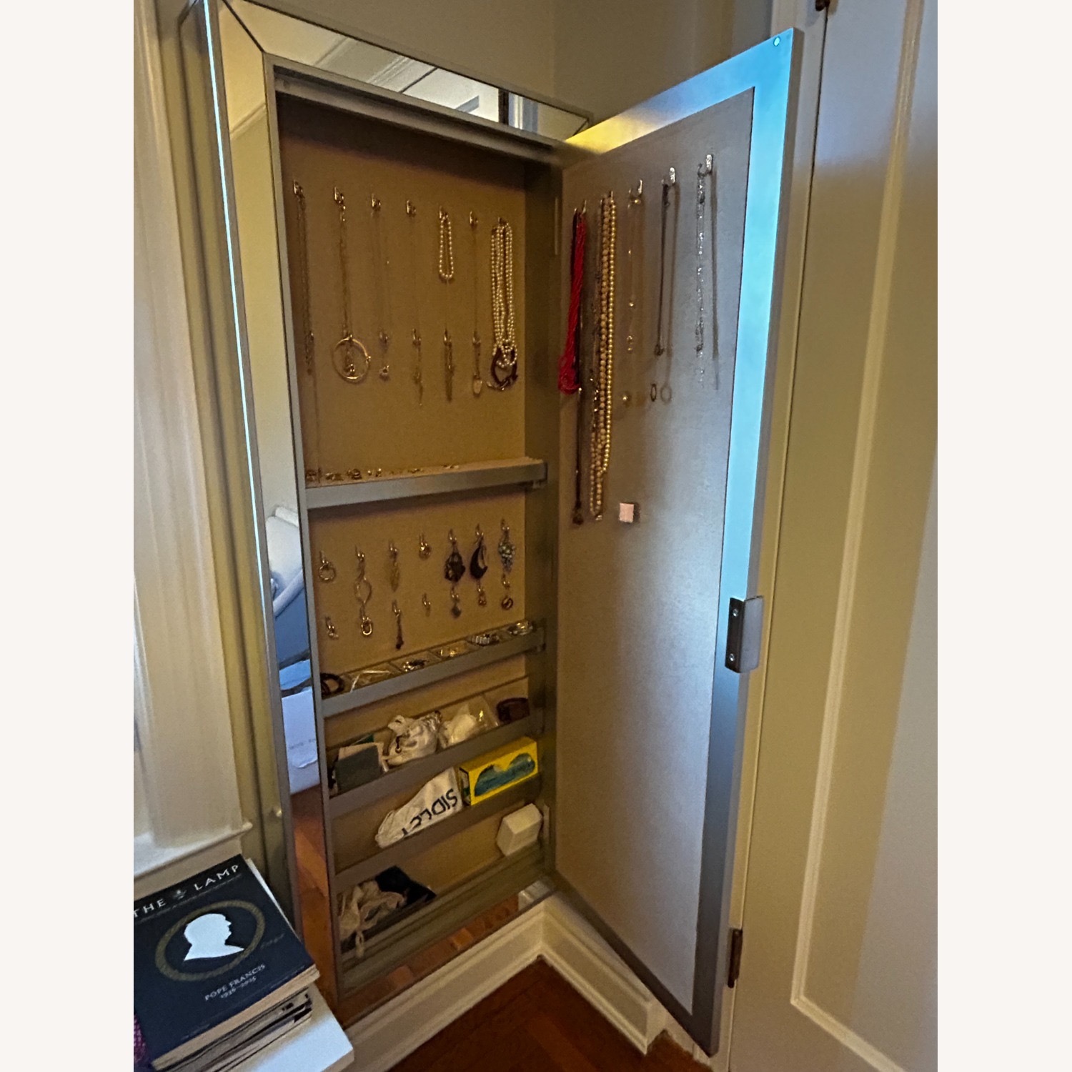 Pottery Barn Park Mirrored Jewelry Closet - image-2