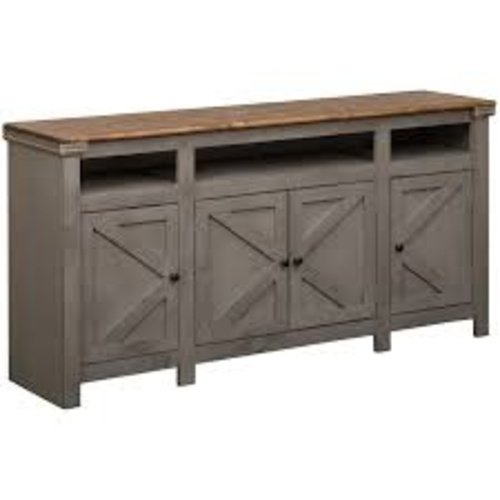 Used American Furniture Oregon 72” Grey TV Stand for sale on AptDeco