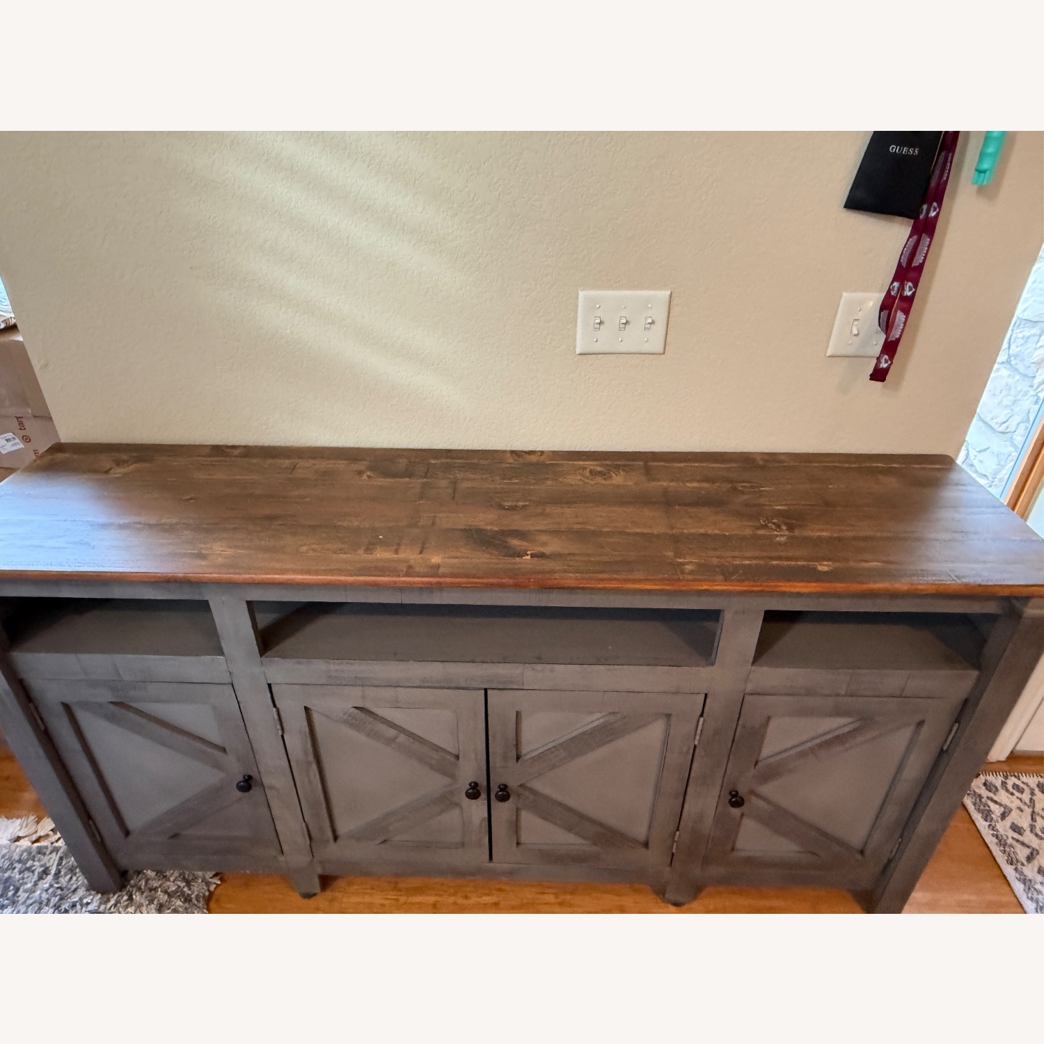 American Furniture Oregon 72” Grey TV Stand - image-2