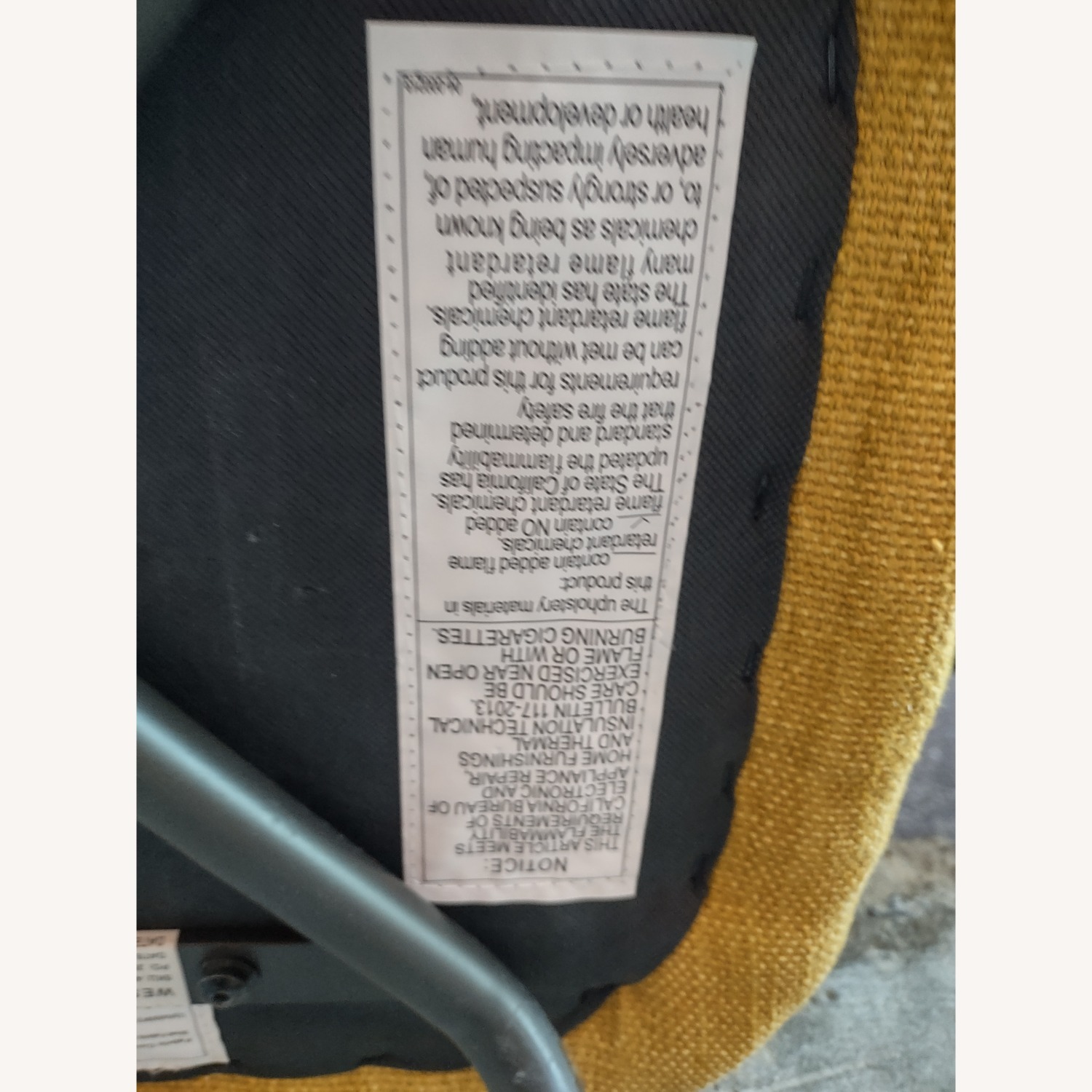 West Elm Greer Yellow Fabric Dining Chair - image-4