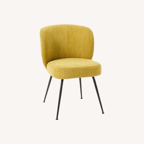 Used West Elm Greer Yellow Fabric Dining Chair for sale on AptDeco