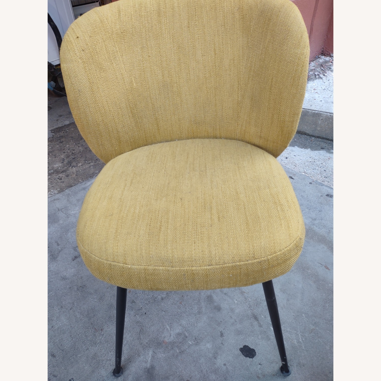 West Elm Greer Yellow Fabric Dining Chair - image-6