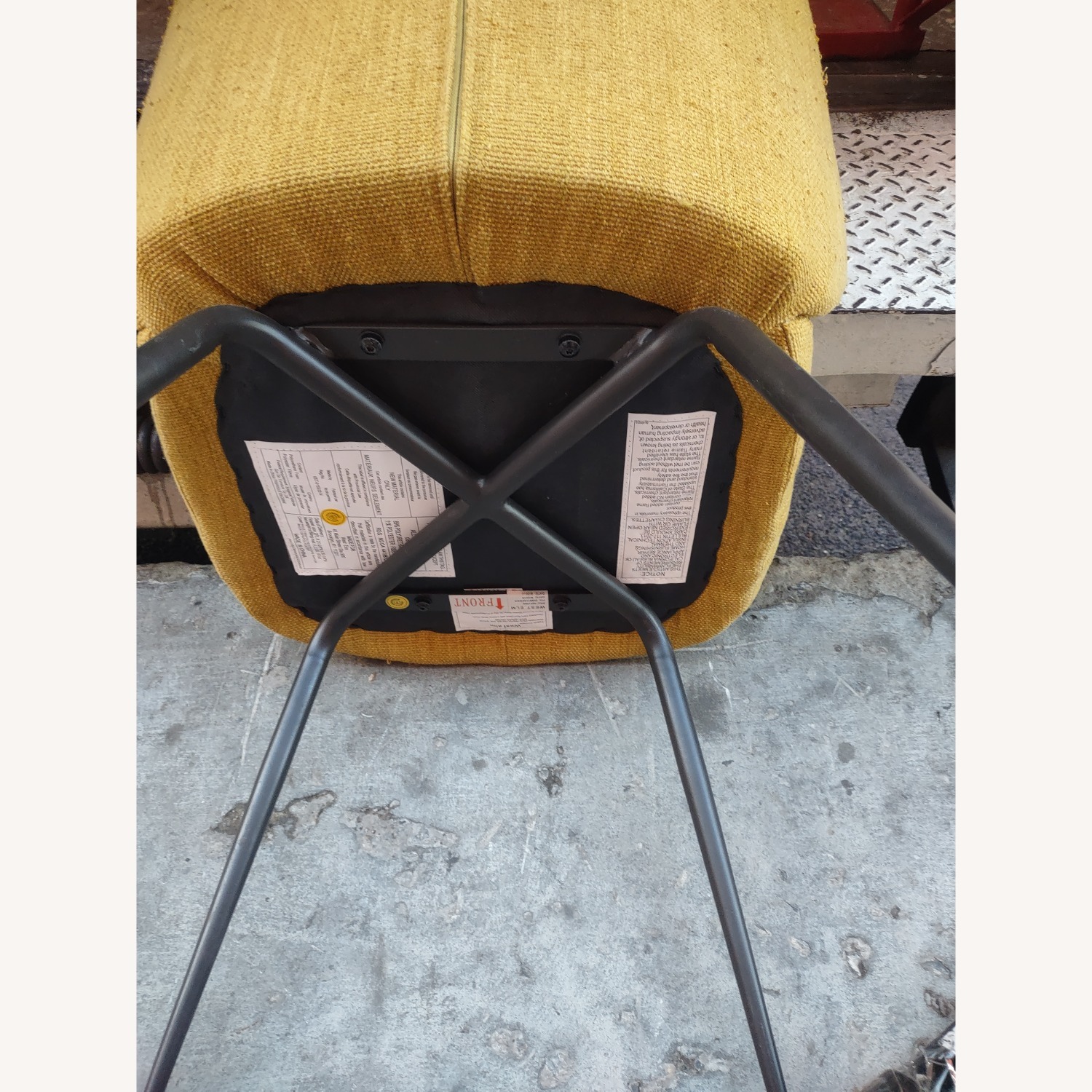 West Elm Greer Yellow Fabric Dining Chair - image-3