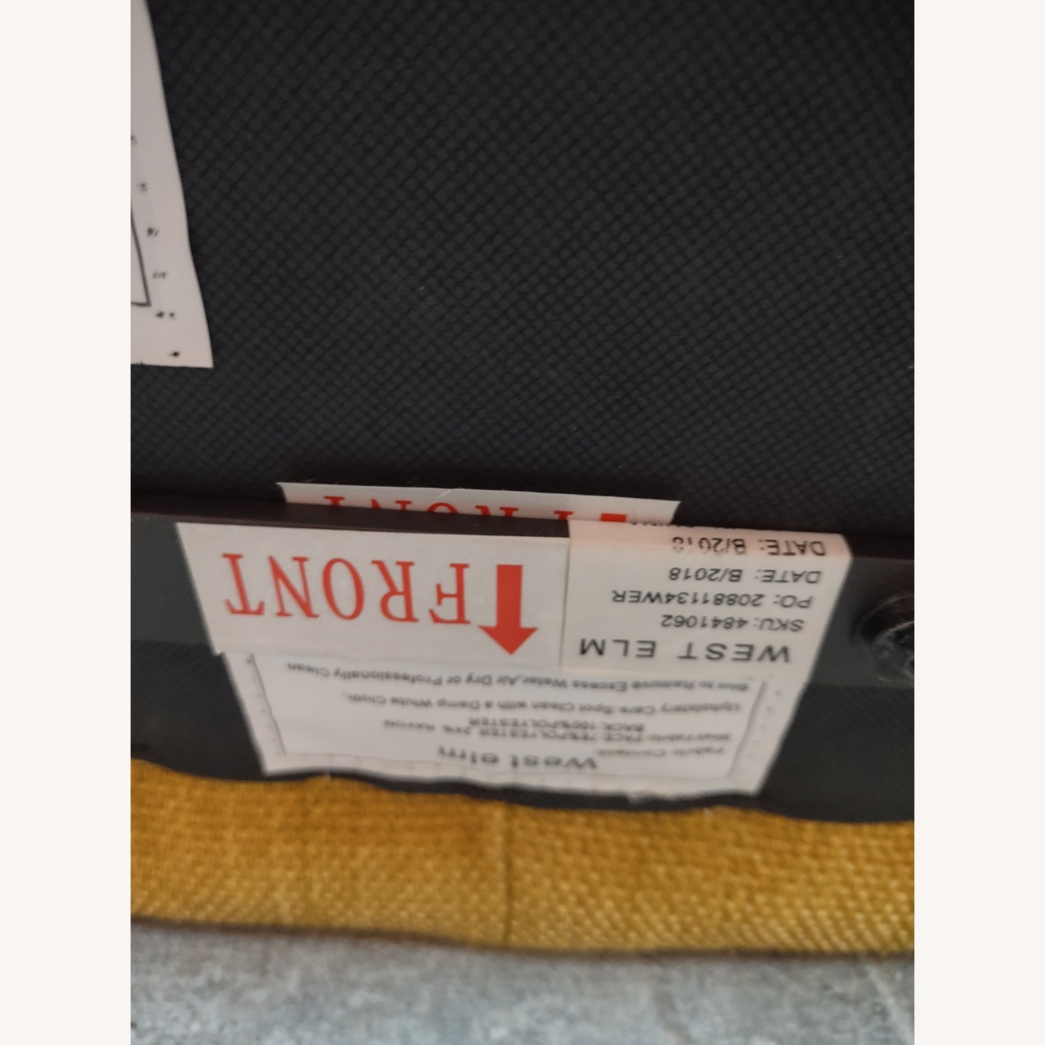 West Elm Greer Yellow Fabric Dining Chair - image-5