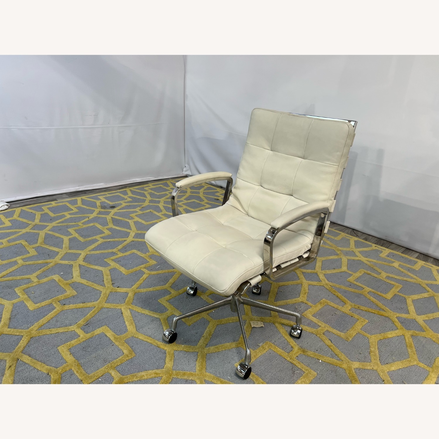 Restoration Hardware Rossi Leather Desk Chair - image-1