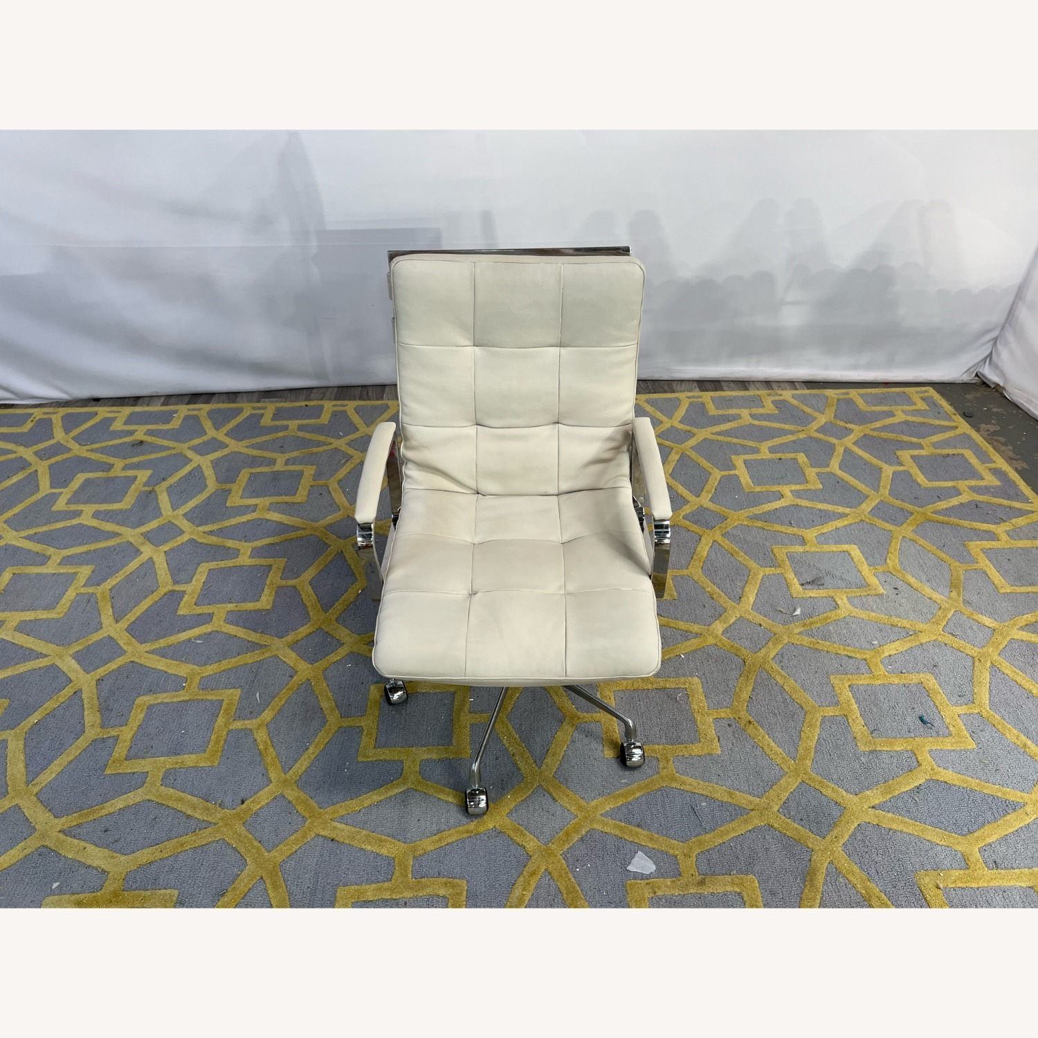 Restoration Hardware Rossi Leather Desk Chair - image-0