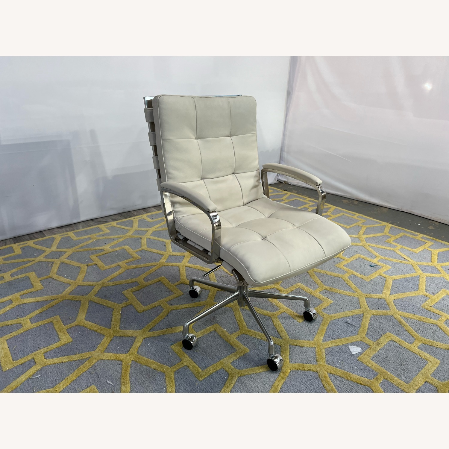 Restoration Hardware Rossi Leather Desk Chair - image-2