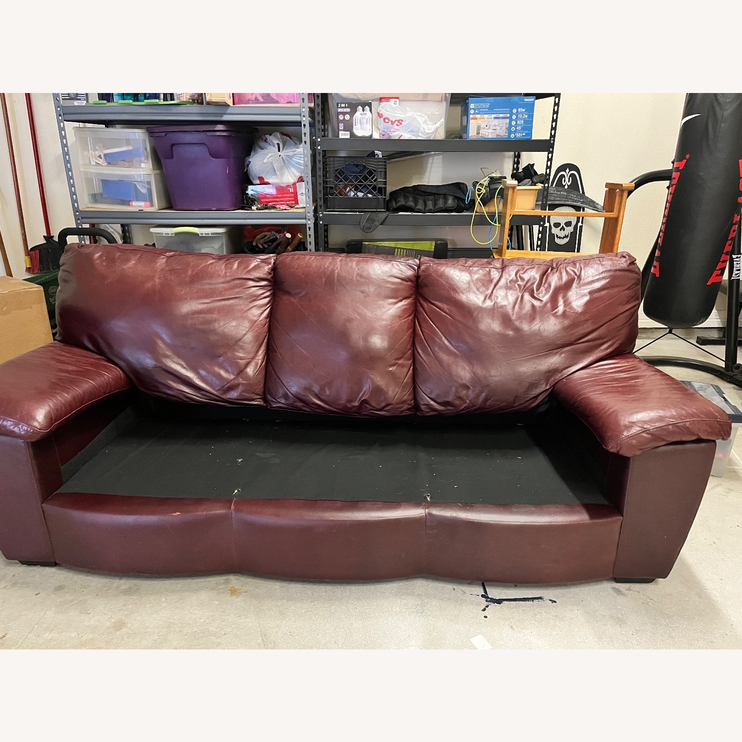 Dark Brown Leather 3+ Seater Sofa - image-6