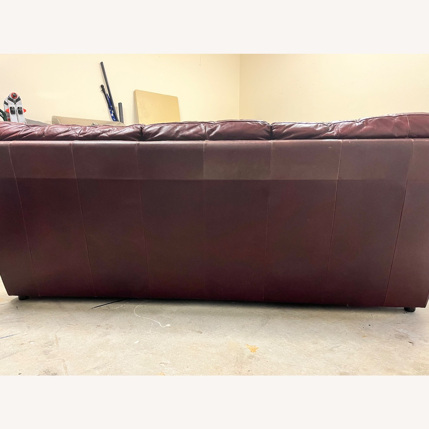Dark Brown Leather 3+ Seater Sofa - image-4