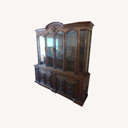 Used Dark Brown Wood Wall Unit for sale on AptDeco