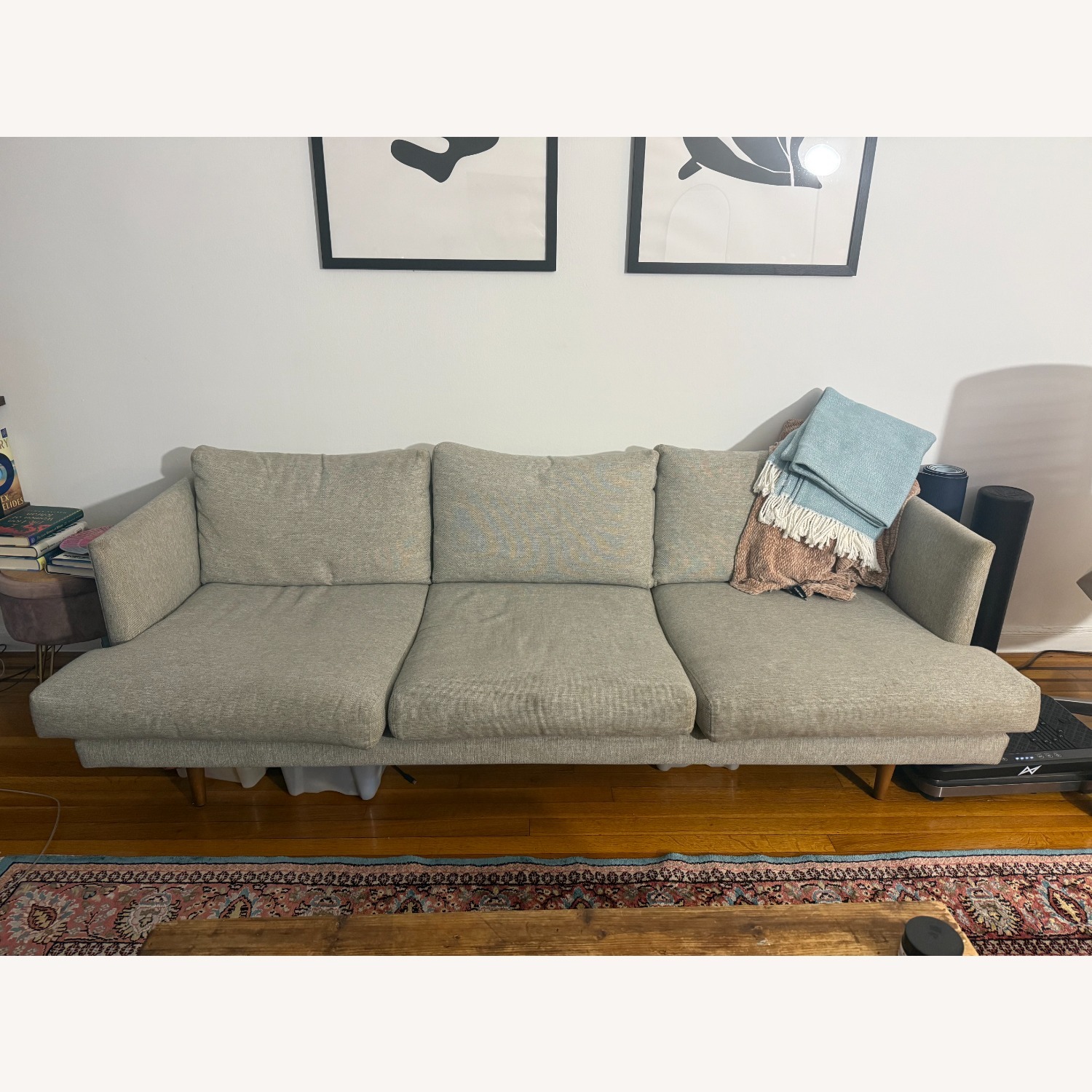 Article Burrard Light Gray Fabric 3+ Seater Sofa - image-1