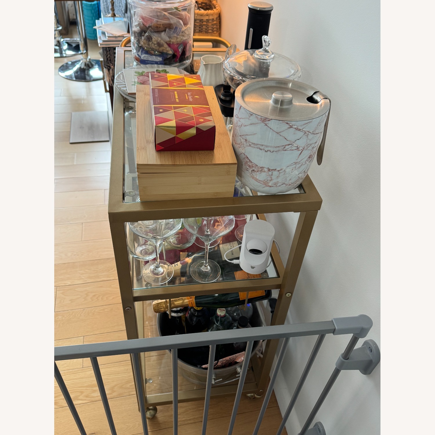 Wayfair Brass Bar Cart - image-4