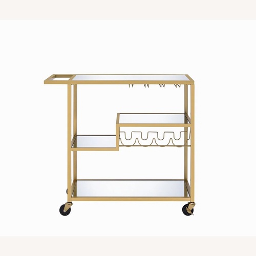 Used Wayfair Brass Bar Cart for sale on AptDeco