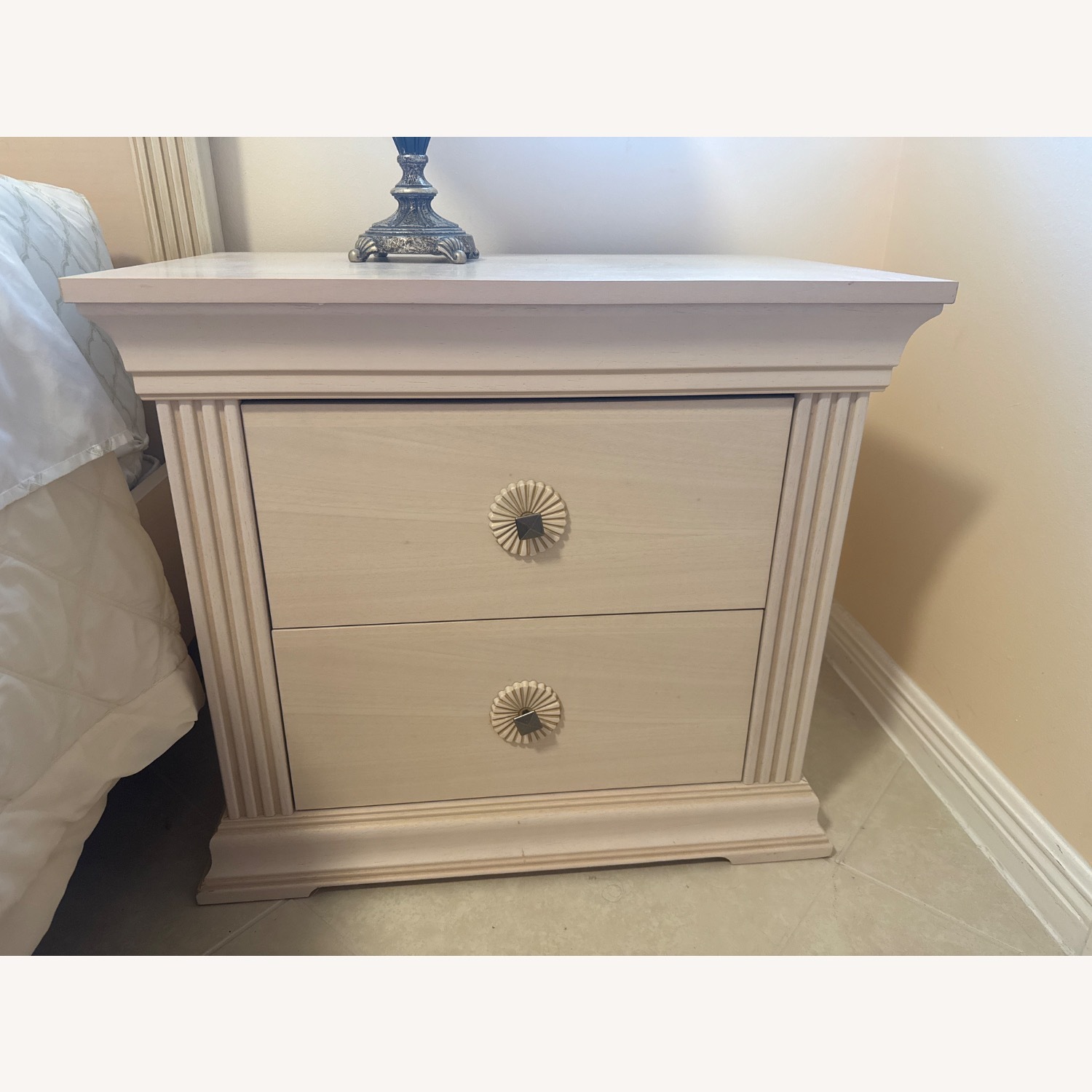 Antique Natural Wood Nightstands - image-1