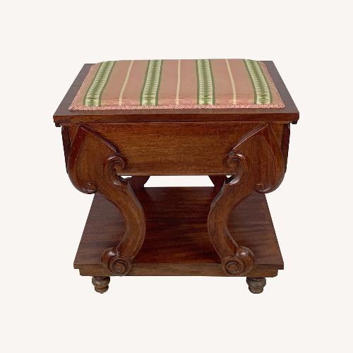 Used Neoclassical Scroll Base Vanity Stool  for sale on AptDeco