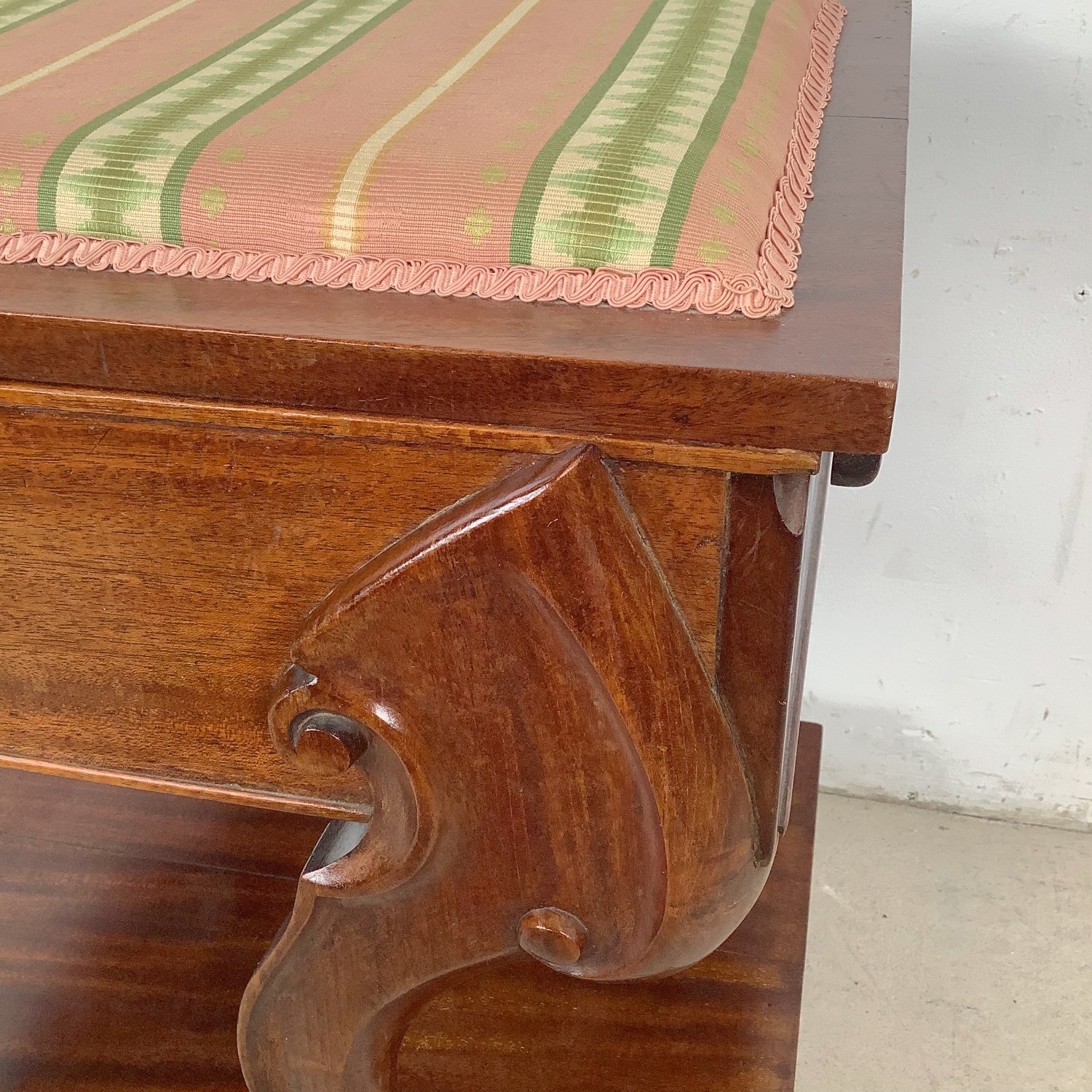 Neoclassical Scroll Base Vanity Stool - image-17