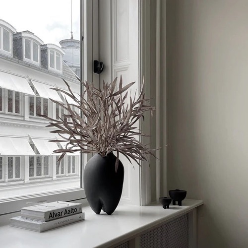 Used Sumo Vase, Slim - Coffee Brown Ceramic Décor for sale on AptDeco