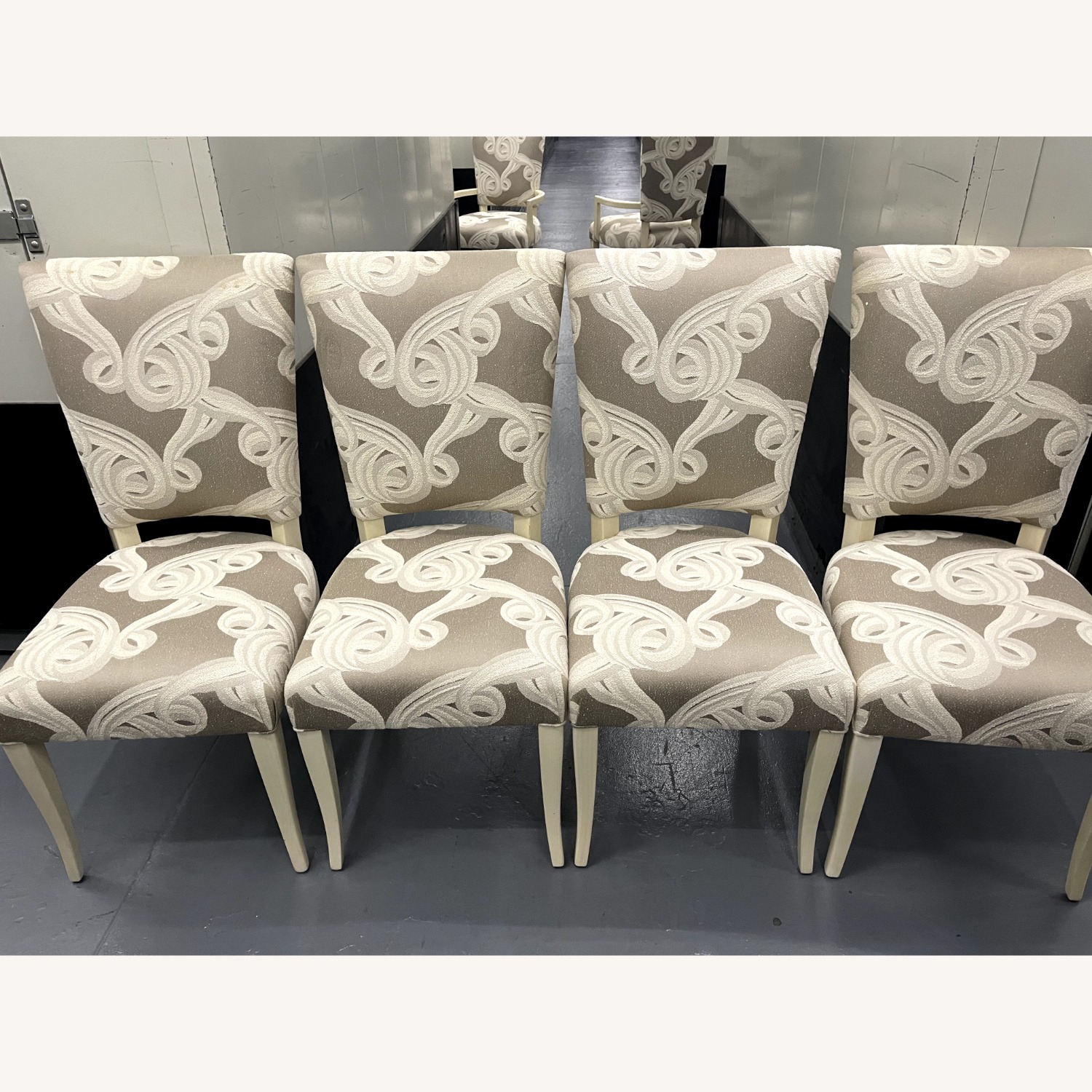 J. Robert Scott Greige and Ivory Dining Chairs - image-3
