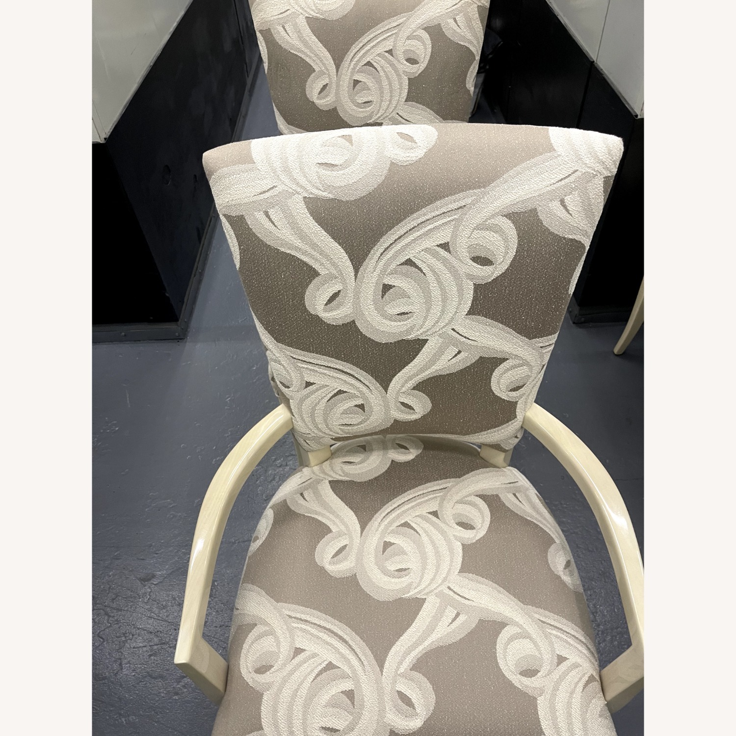 J. Robert Scott Greige and Ivory Dining Chairs - image-5