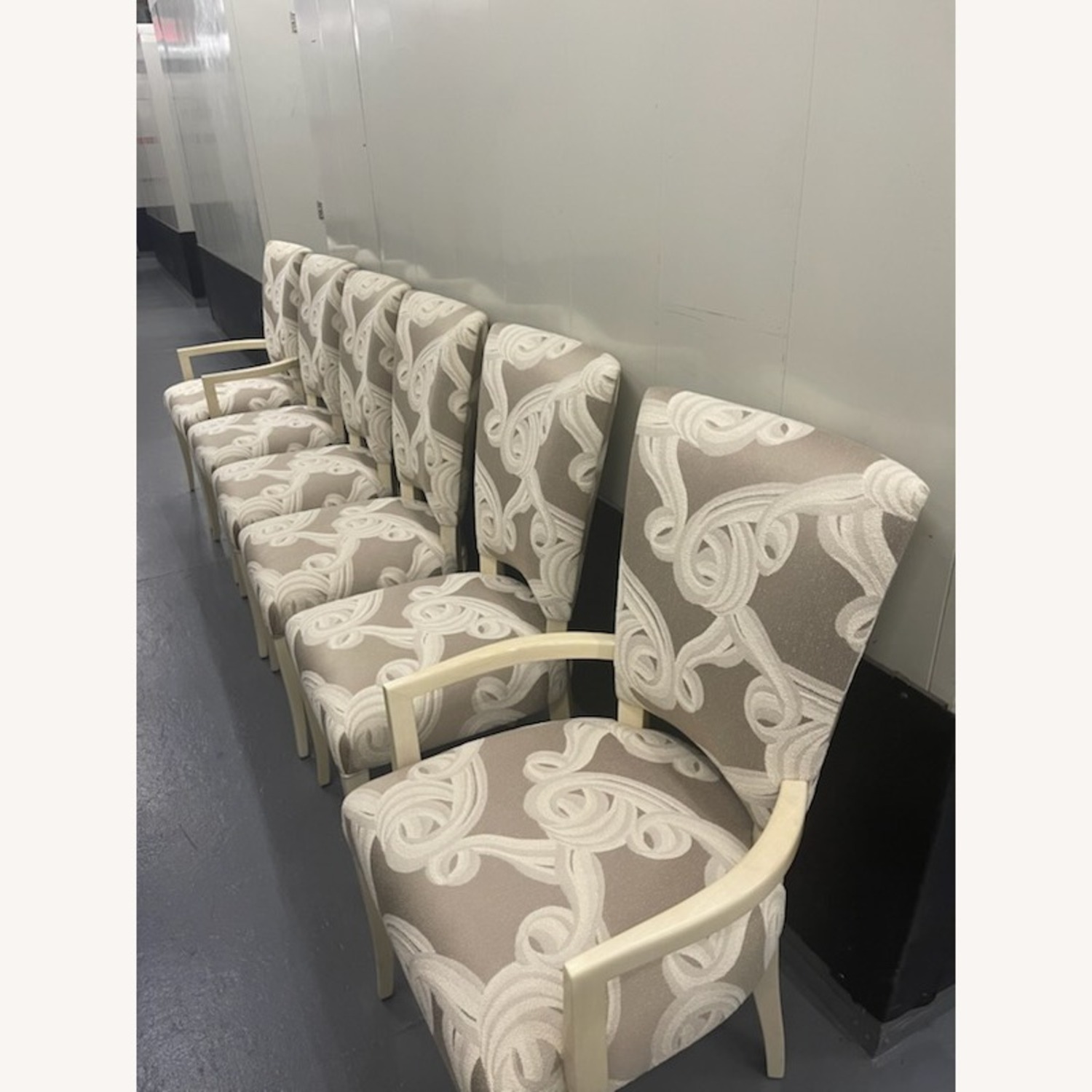 J. Robert Scott Greige and Ivory Dining Chairs - image-10