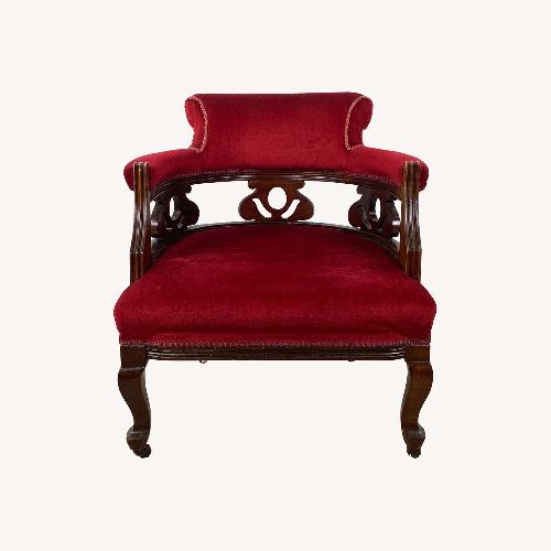 Used Vintage Upholstered Armchair – Empire Style for sale on AptDeco