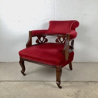 Vintage Upholstered Armchair – Empire Style