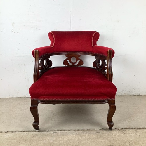 Used Vintage Upholstered Armchair – Empire Style for sale on AptDeco