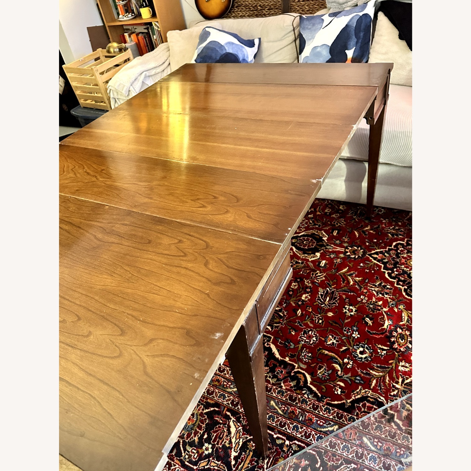Vintage/Antique Dark Brown Wood Dining Table - image-4