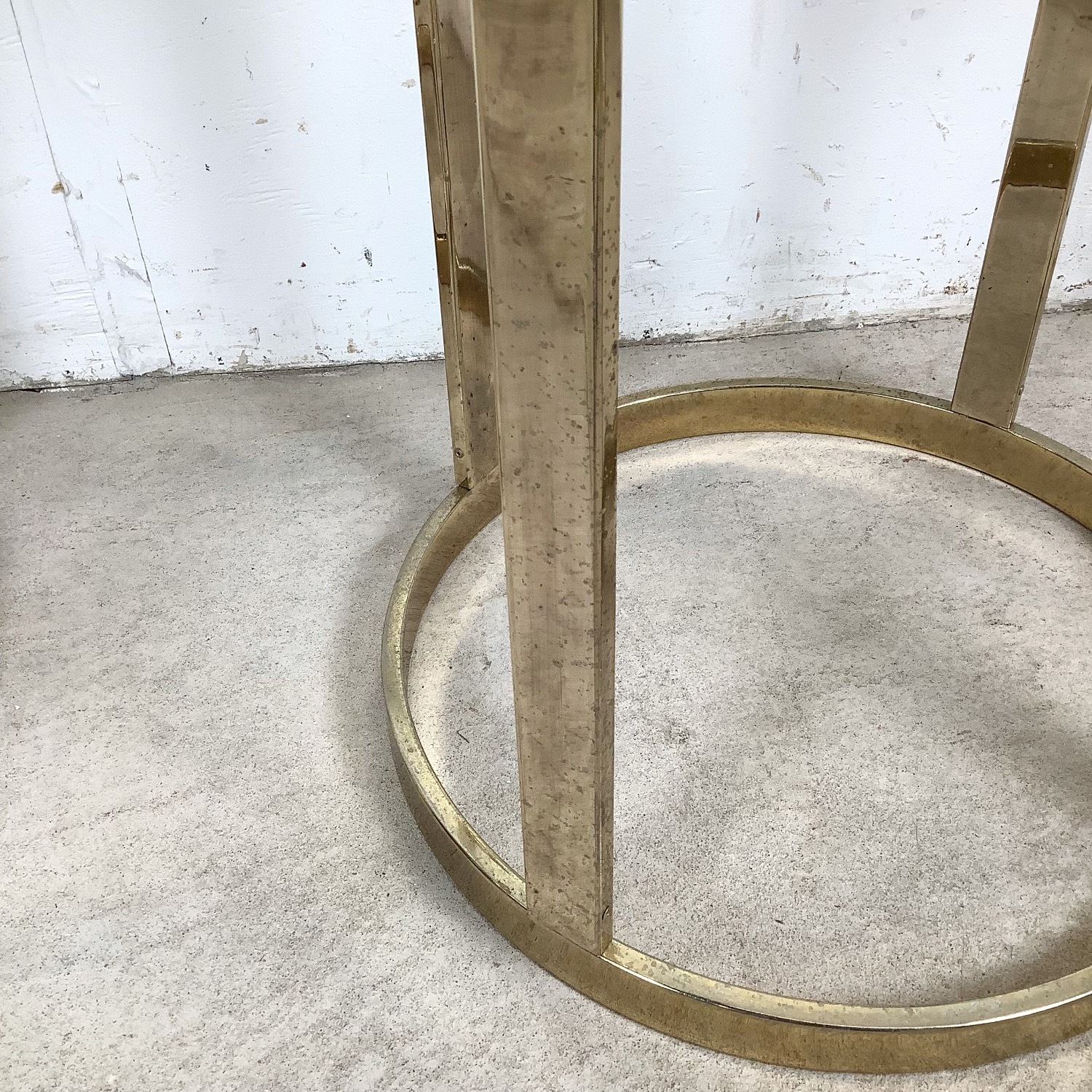 Vintage Brass and Glass Side Tables– Pair - image-19