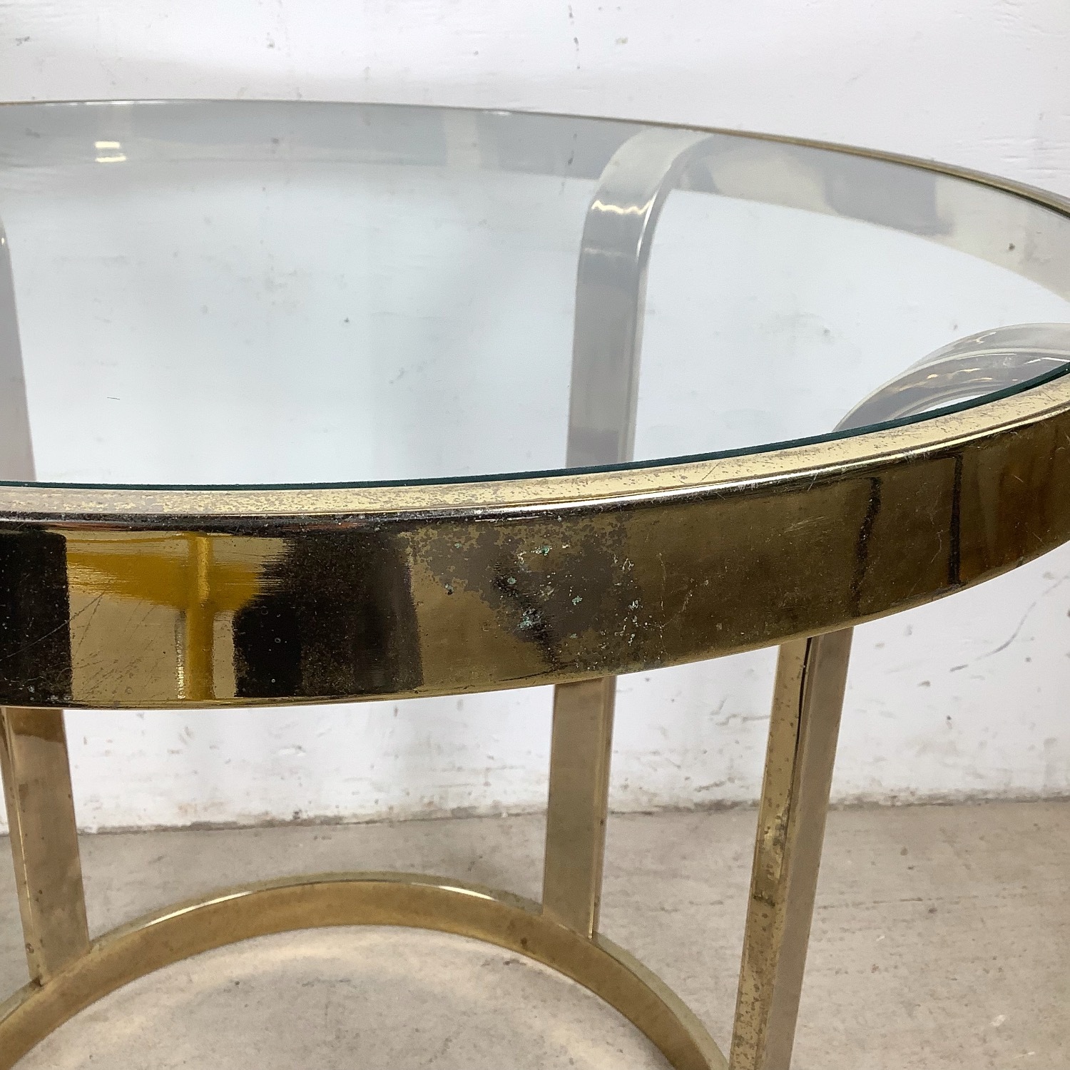 Vintage Brass and Glass Side Tables– Pair - image-20