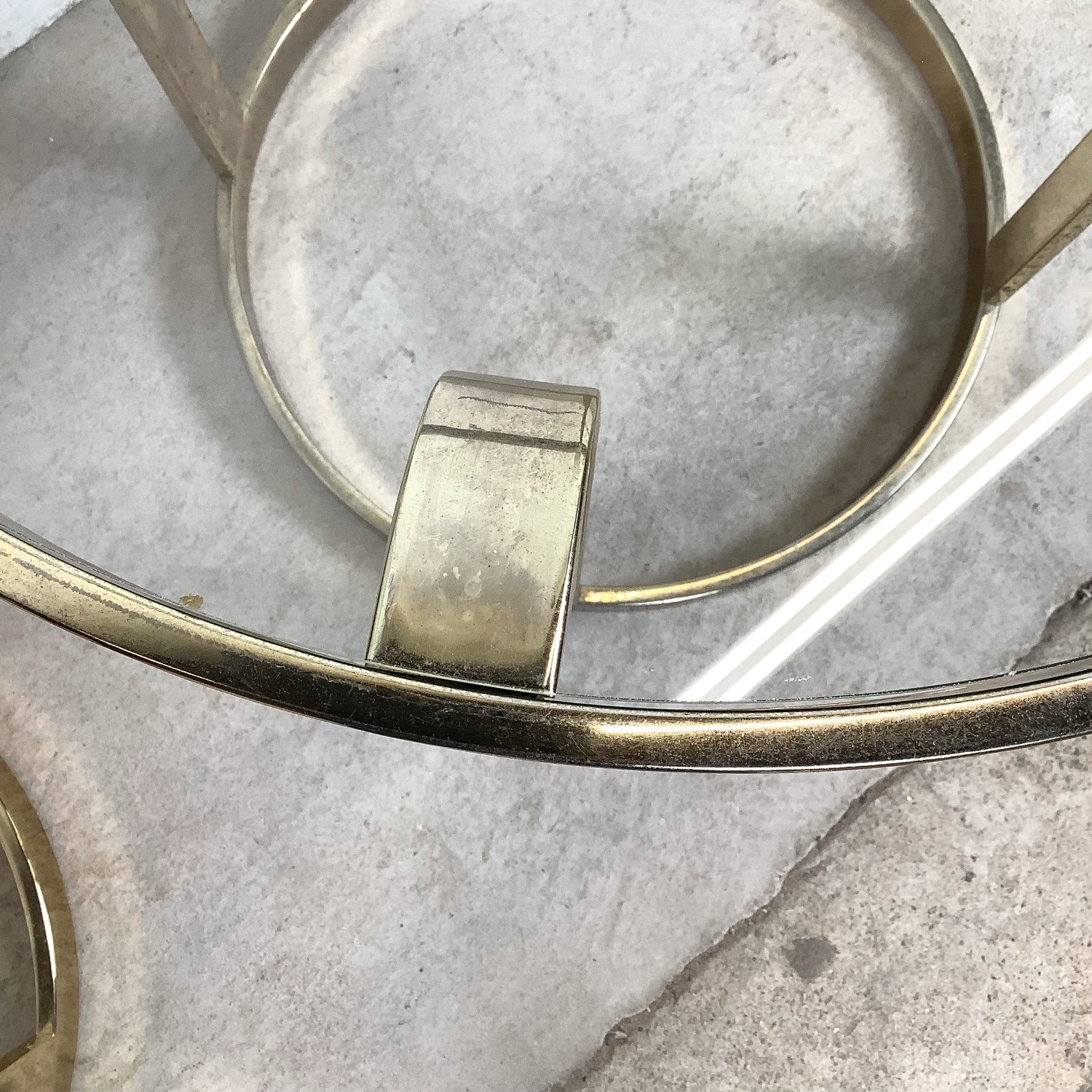 Vintage Brass and Glass Side Tables– Pair - image-18