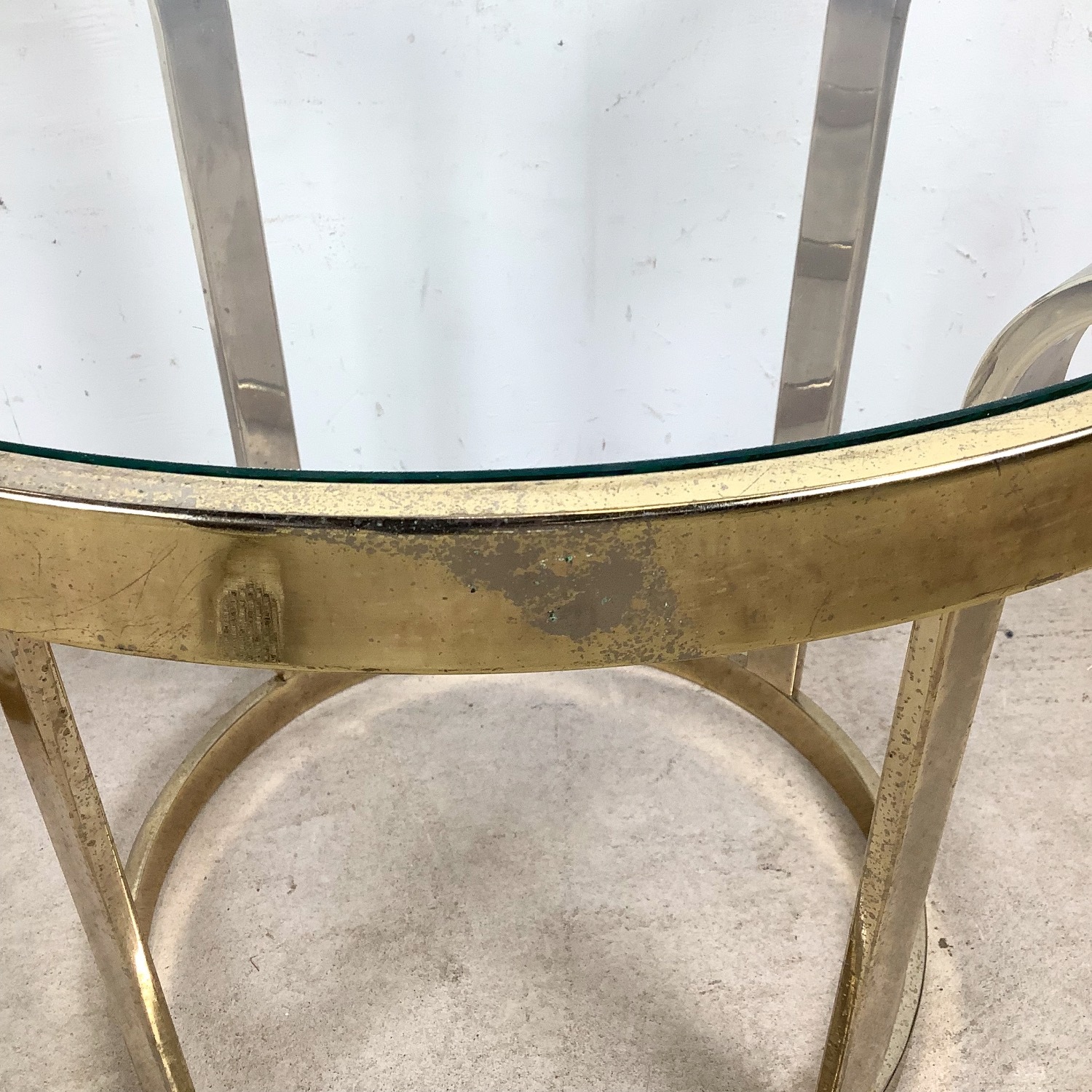 Vintage Brass and Glass Side Tables– Pair - image-16