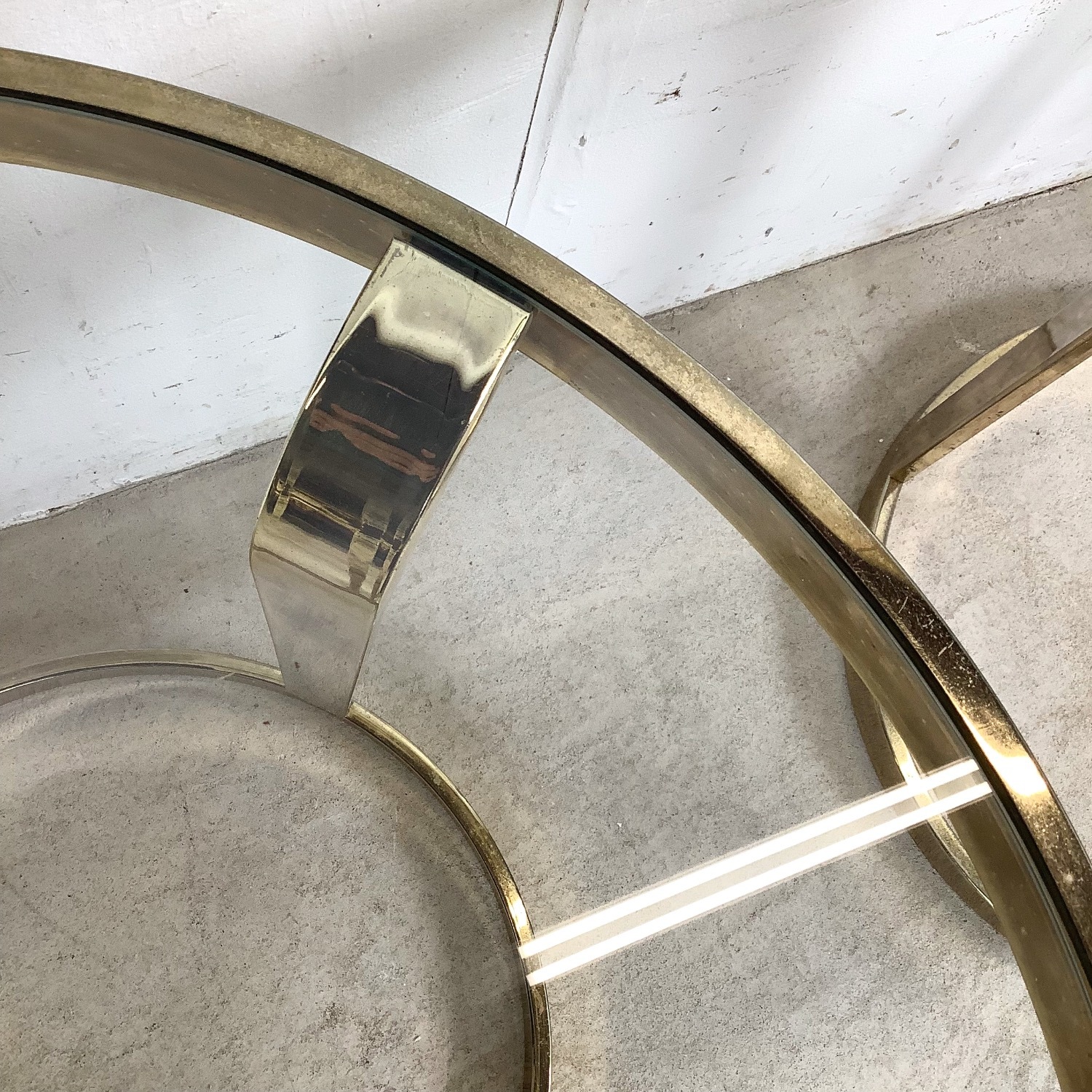 Vintage Brass and Glass Side Tables– Pair - image-10