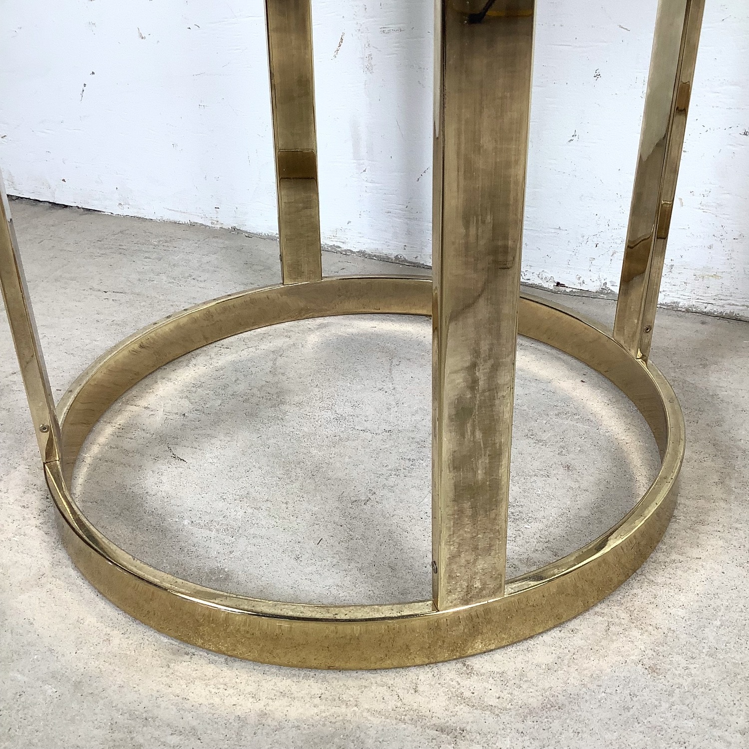 Vintage Brass and Glass Side Tables– Pair - image-12