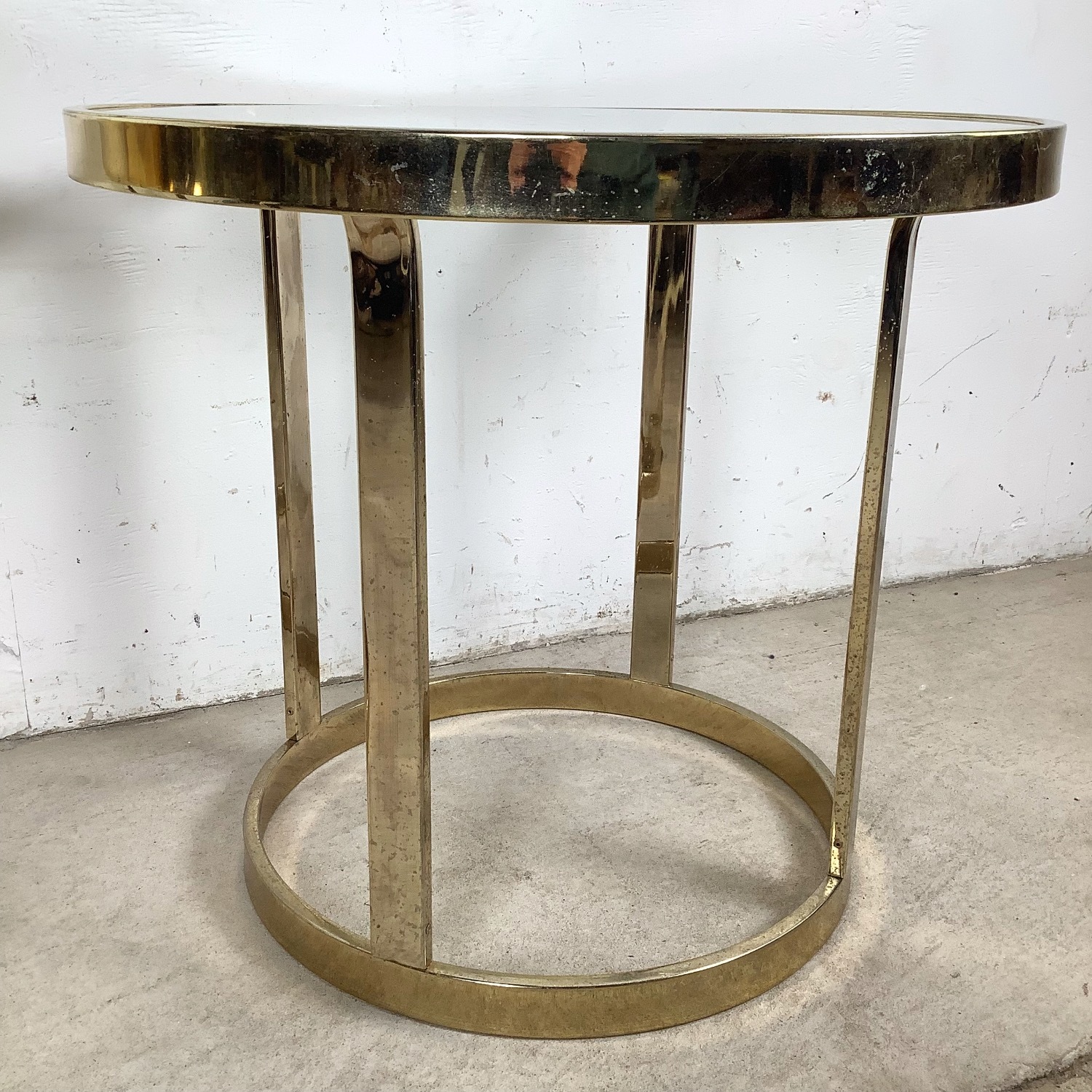 Vintage Brass and Glass Side Tables– Pair - image-17