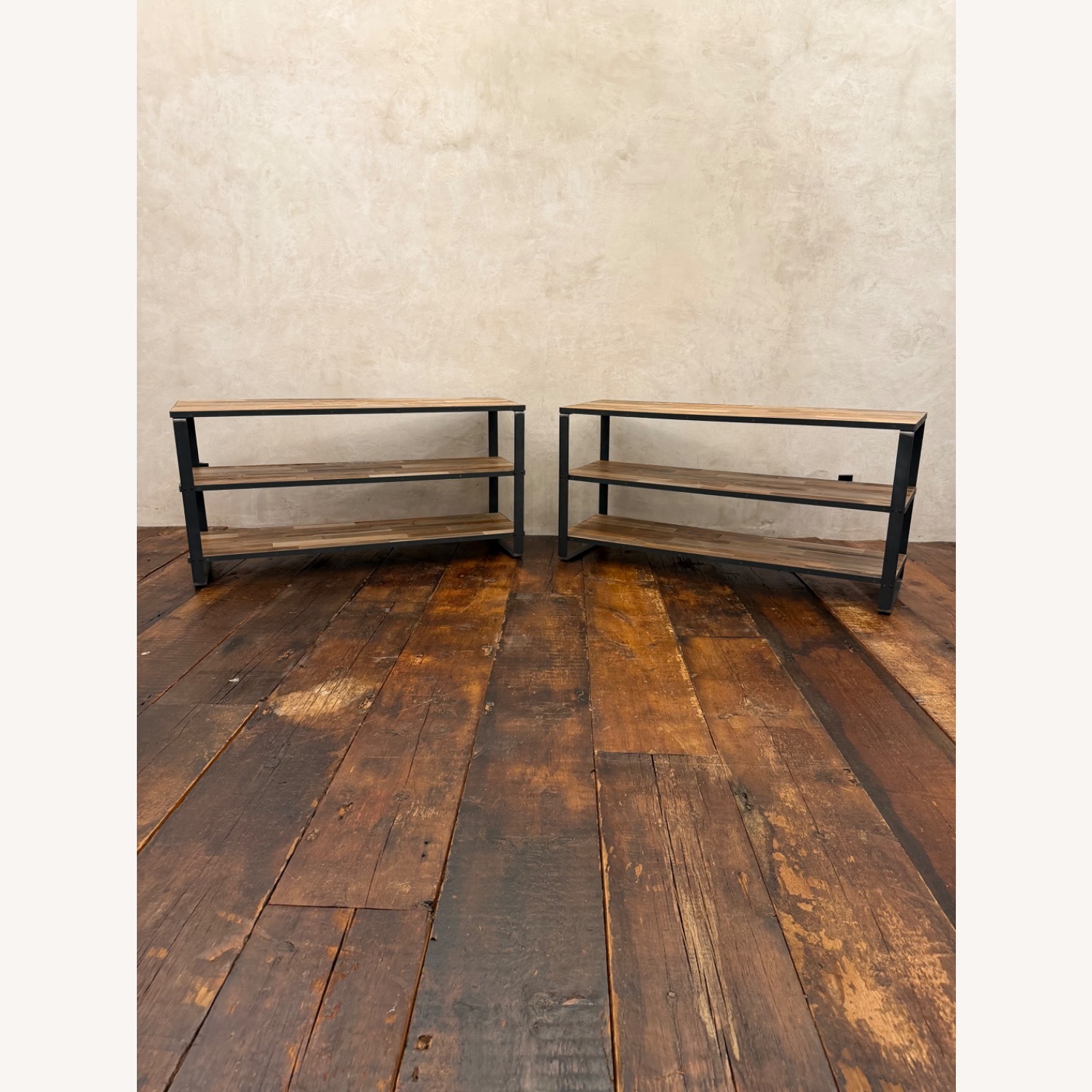Custom Reclaimed Wood Industrial Console Table  - image-6