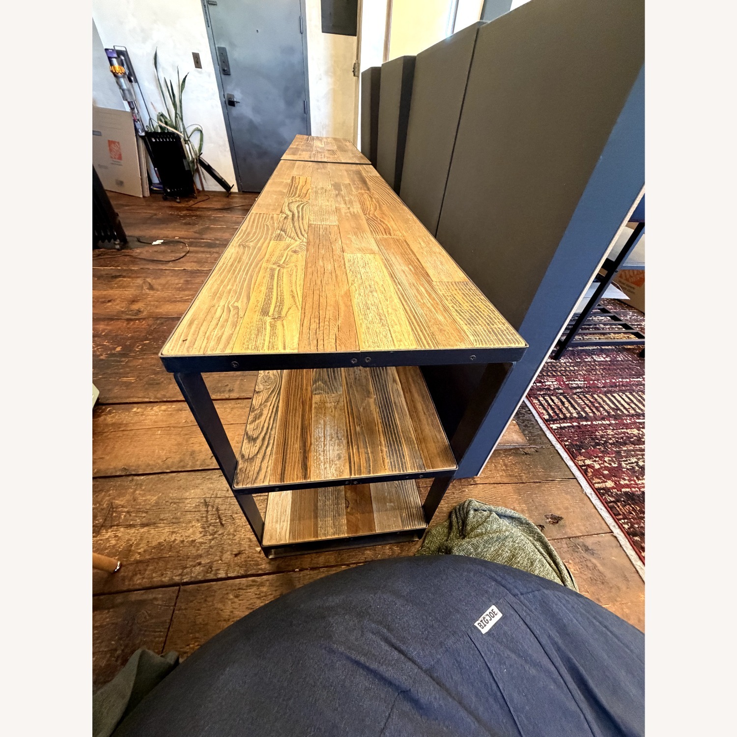 Custom Reclaimed Wood Industrial Console Table  - image-6