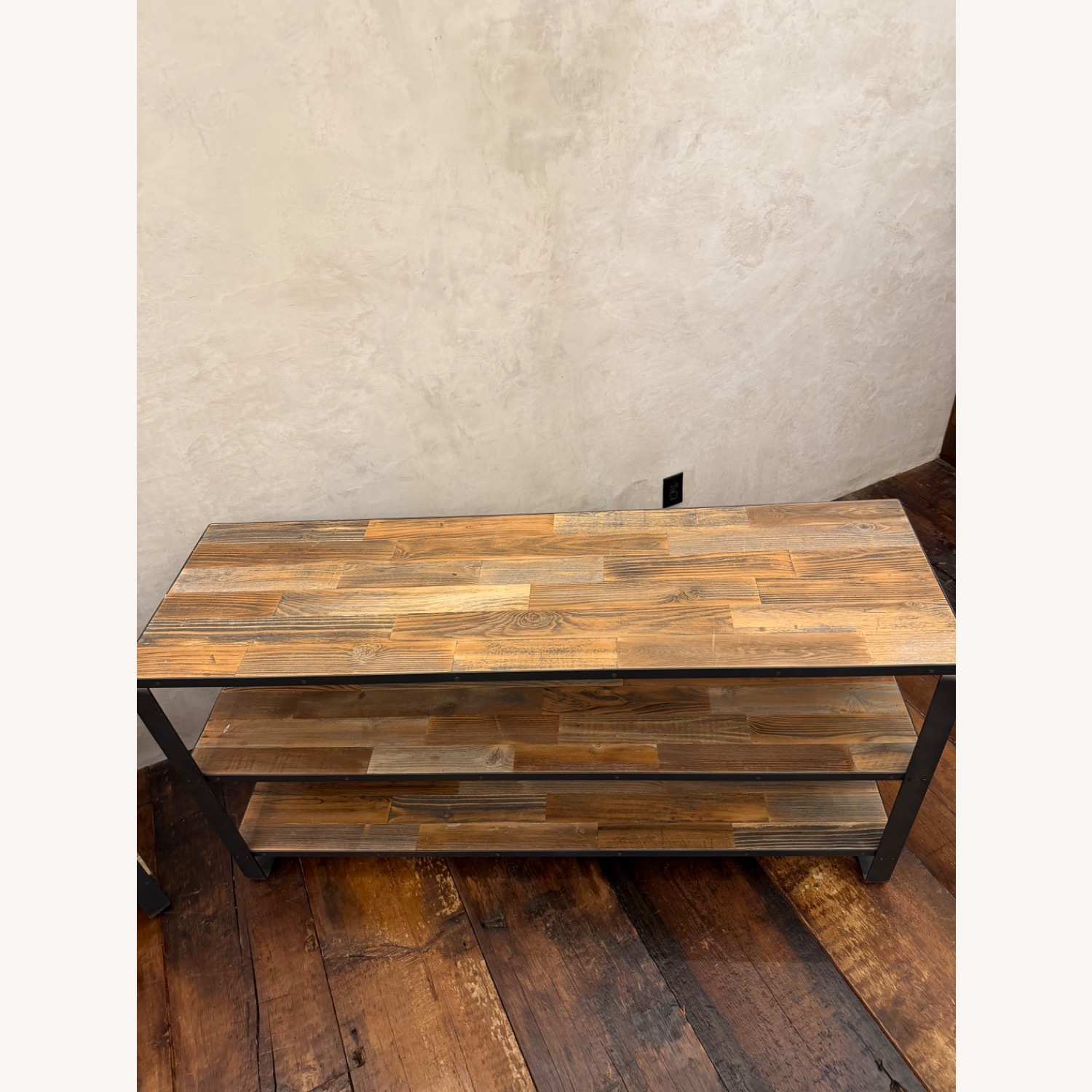 Custom Reclaimed Wood Industrial Console Table  - image-3