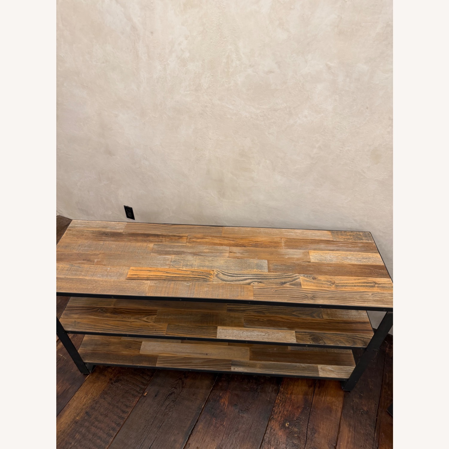 Custom Reclaimed Wood Industrial Console Table  - image-5