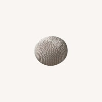 Restoration Hardware Knit Cotton Round Pouf