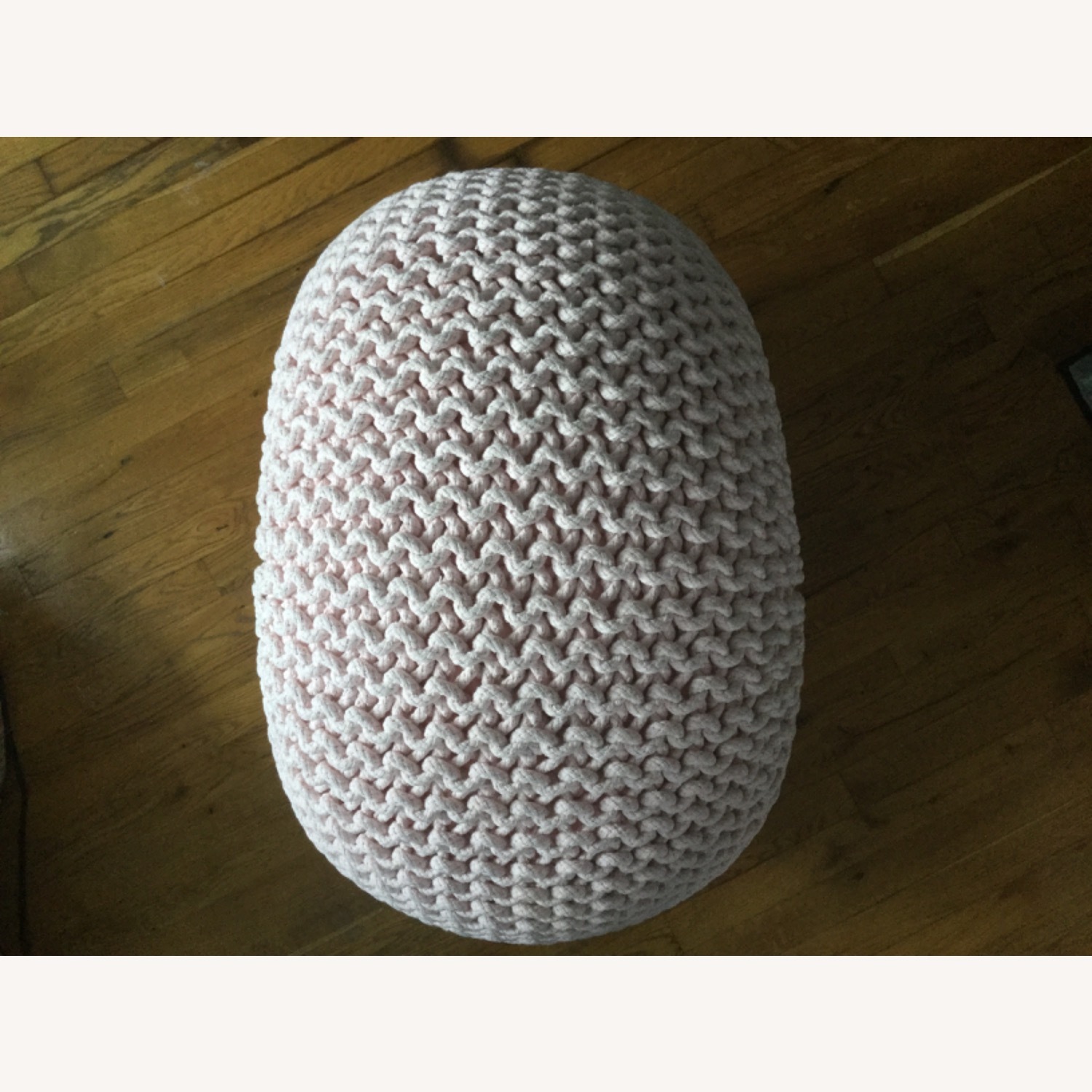 Restoration Hardware Knit Cotton Round Pouf - image-3