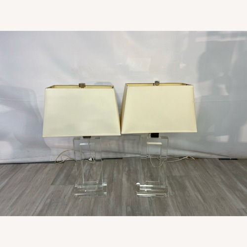 Used Somette Chrome Crystal Table Lamp Set of 2 for sale on AptDeco