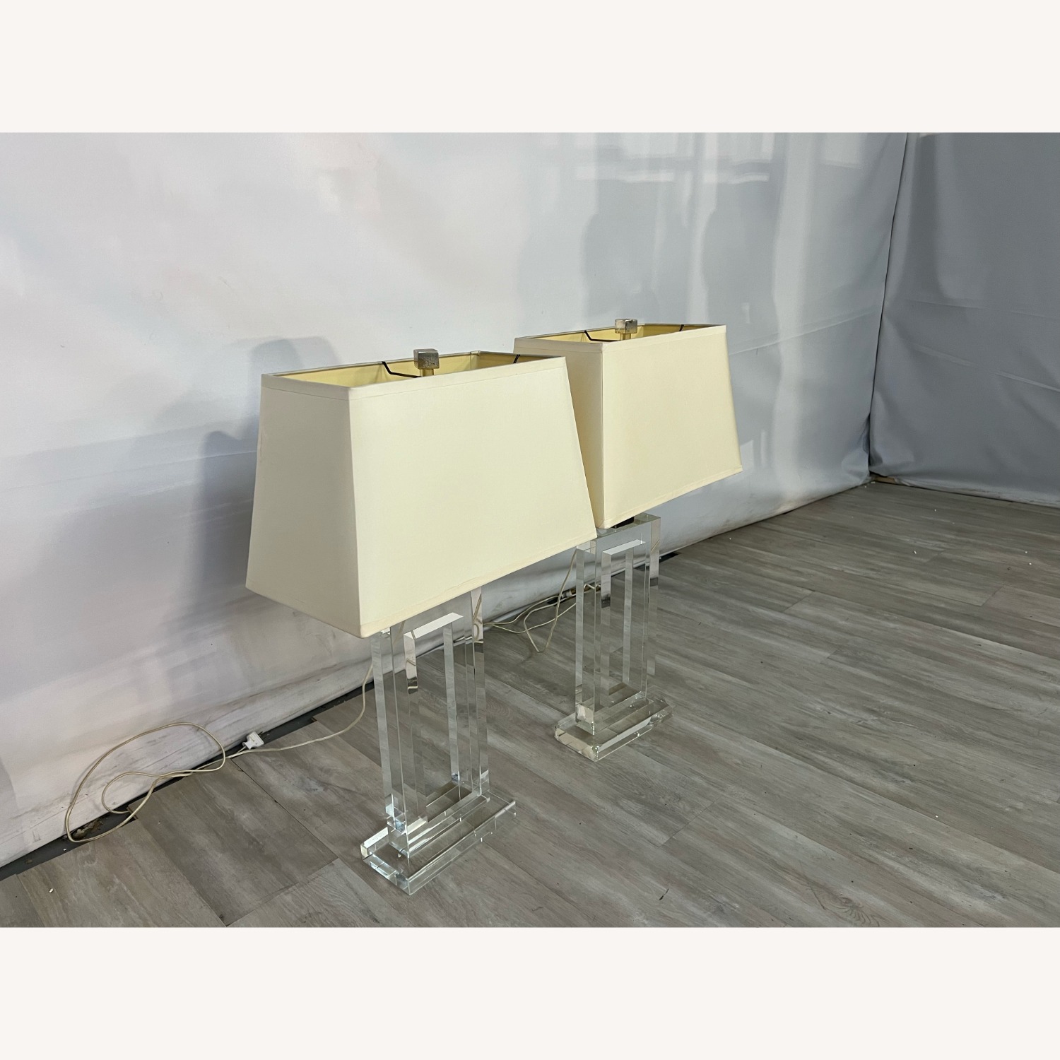 Somette Chrome Crystal Table Lamp Set of 2 - image-6