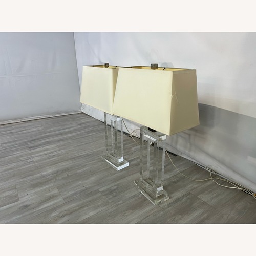 Used Somette Chrome Crystal Table Lamp Set of 2 for sale on AptDeco