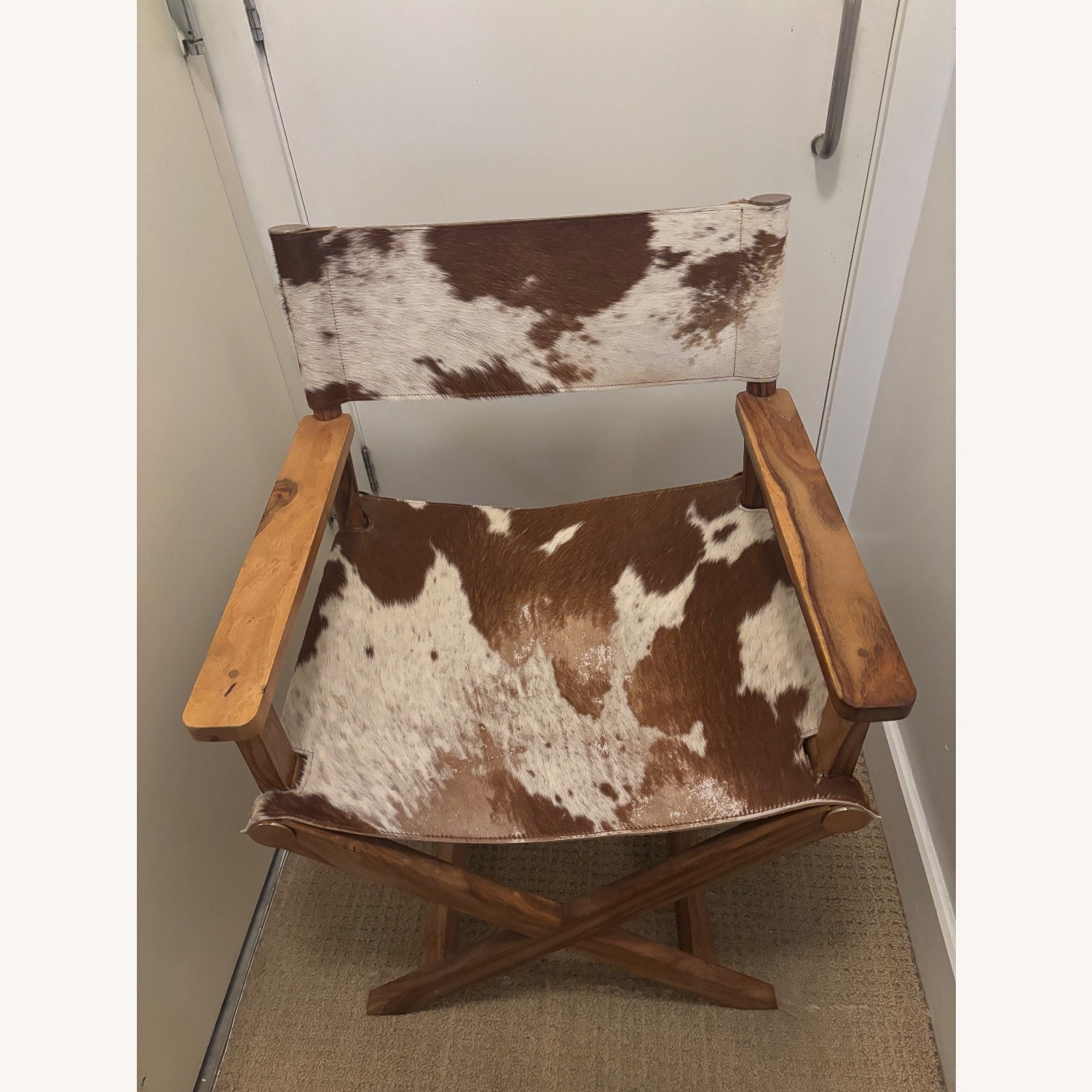 CB2 Curator Cowhide Directors Chair - image-2