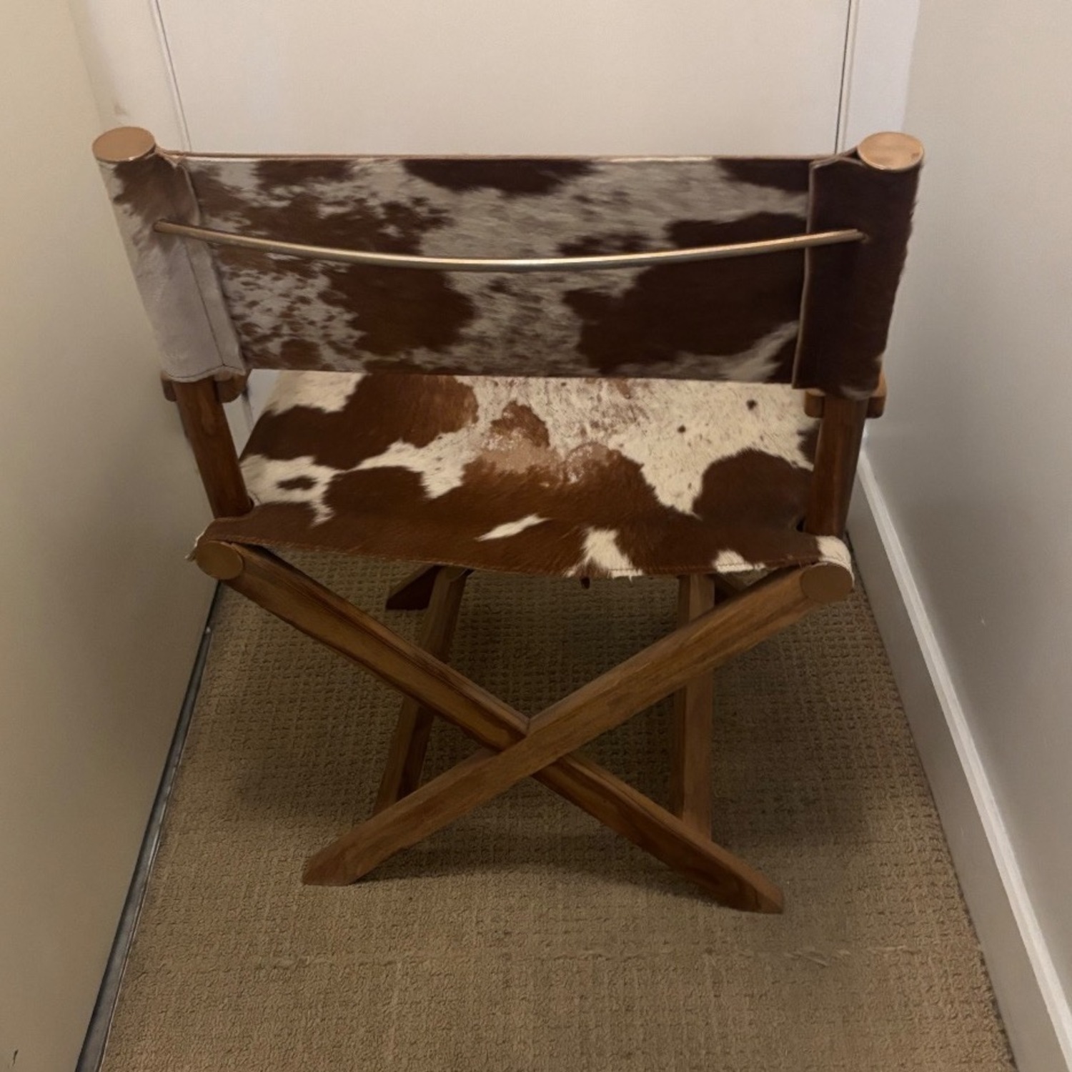 CB2 Curator Cowhide Directors Chair - image-5